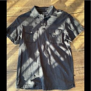 Banana Republic Cotton Polo shirt black men’s  Large